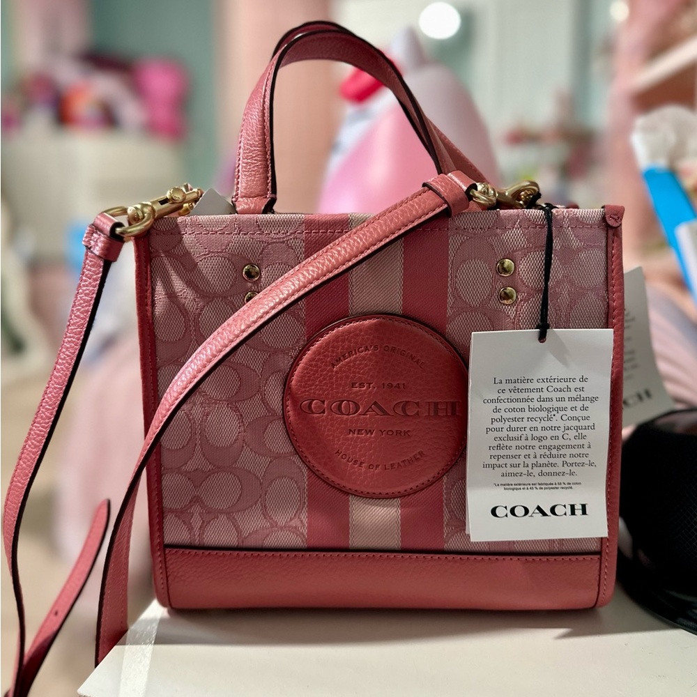 Coach Pink Dempsey Tote 22